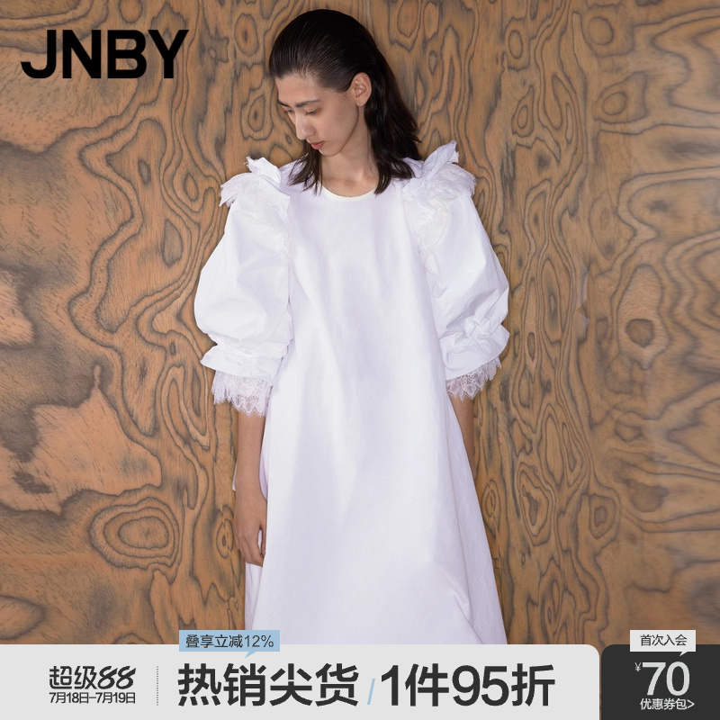 纯棉宽松七分袖连衣裙