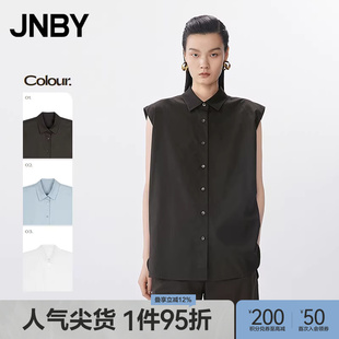 JNBY 末折扣 季 领宽松5P5214210 无袖 衬衫 江南布衣25夏衬衫