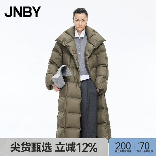 【秋冬上新】JNBY/江南布衣冬季羽绒服长款宽松立领女士5PAC11100
