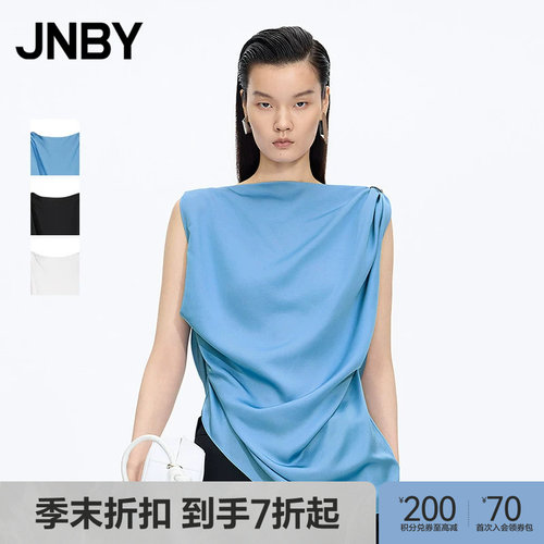 【季末折扣】JNBY/江南布衣26夏新品衬衫无袖宽松荡领5Q6212470