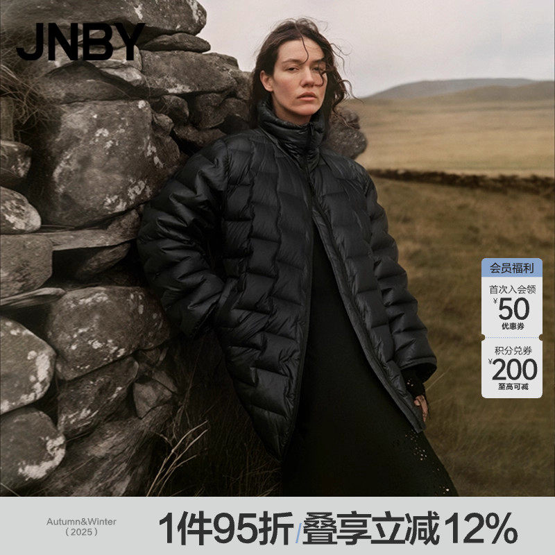 JNBY/江南布衣秋冬羽绒服立领休闲简约宽松立领外套女5O0C12170