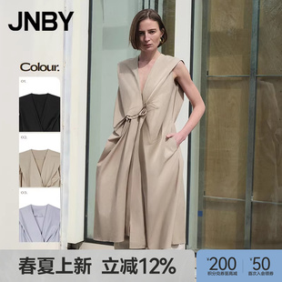JNBY 季 末折扣 V领宽松5P5G10450 江南布衣25夏连衣裙无袖