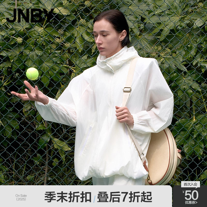 【季末折扣】JNBY/江南布衣25春防晒风衣连帽长袖5P3910970