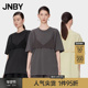 JNBY 简约通勤 T恤拼接纯棉挺阔宽松圆领短袖 江南布衣夏季 女装