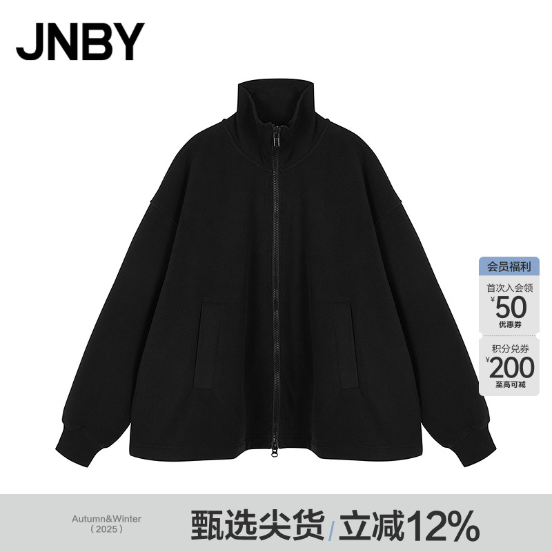 JNBY/江南布衣秋冬摇粒绒卫衣宽松立领A型套头通勤上衣5OB41597H