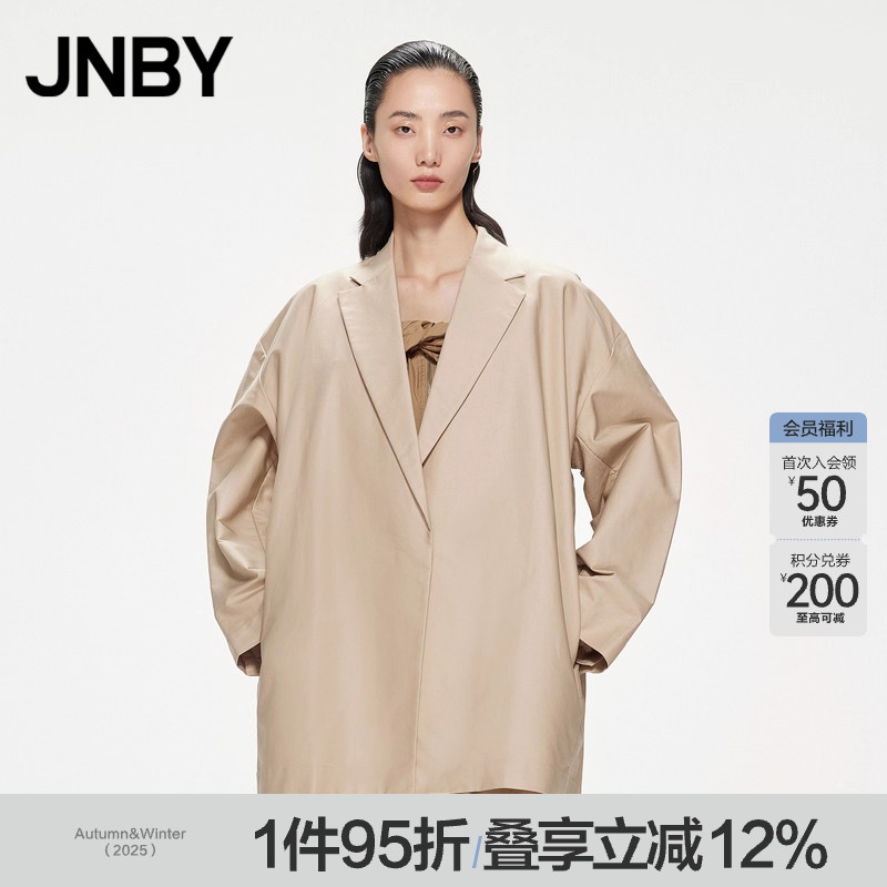 宽松H型V领休闲翻领外套