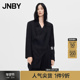 JNBY 江南布衣折扣秋冬西服宽松长袖 不对称设计感V领外套休闲女