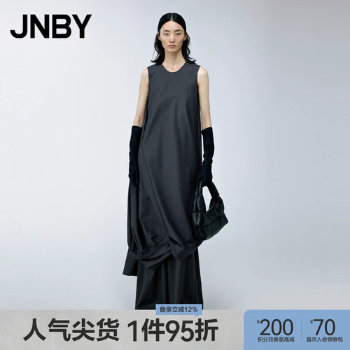 无袖圆领连衣裙JNBY/江南布衣