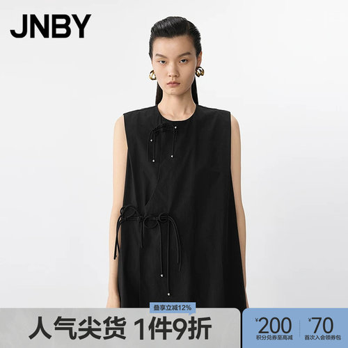 【春夏上新】JNBY/江南布衣25夏连衣裙直筒宽松无袖圆领5P5G13570