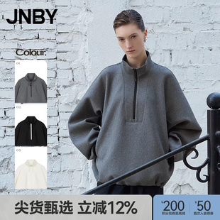 江南布衣25秋新品 商场同款 JNBY 套头5P8414860 卫衣立领长袖