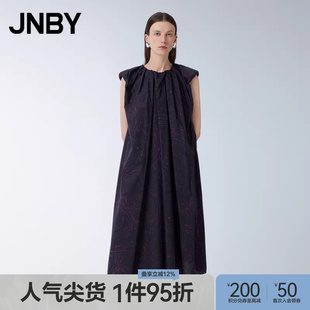 JNBY 女装 连衣裙A字纯棉宽松圆领无袖 通勤5O4G13990 江南布衣夏季