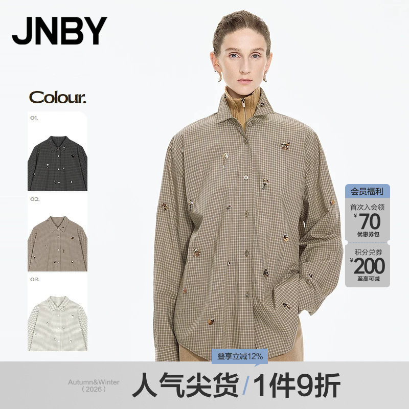 【秋冬上新】JNBY/江南布衣25秋衬衫宽松长袖衬衫领5P9213770图片