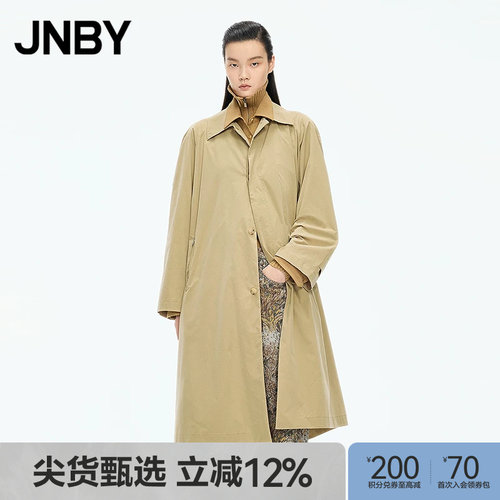 【秋冬上新】JNBY/江南布衣25秋新品风衣翻领宽松长袖5P8913430