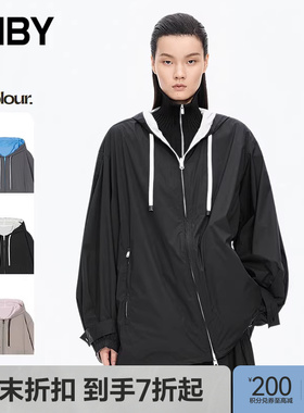 【商场同款】JNBY/江南布衣25秋新品风衣宽松连帽长袖5P8911700