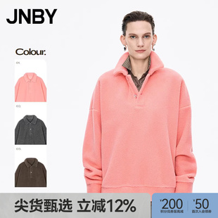 JNBY 江南布衣25冬新品 卫衣翻领宽松套头5PA411750 商场同款