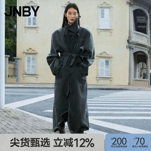 JNBY/江南布衣秋冬呢大衣西装领外套5O0811220