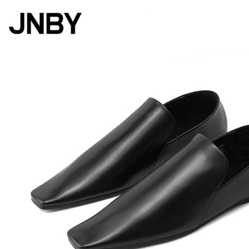 【春夏上新】JNBY/江南布衣25春休闲鞋圆方一脚蹬女7P2M15370