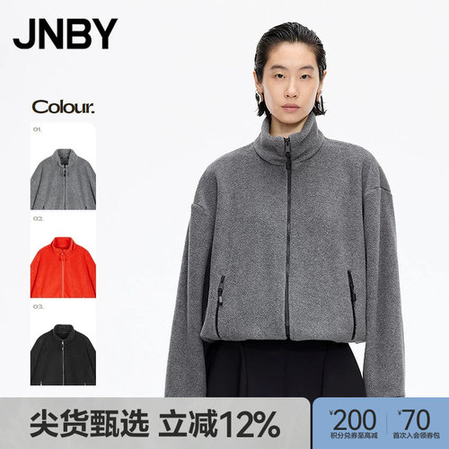 【秋冬上新】JNBY/江南布衣25冬新品卫衣立领宽松H型5P0414560