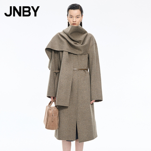 【商场同款】JNBY/江南布衣25冬新品呢大衣宽松H型长袖5P0814220