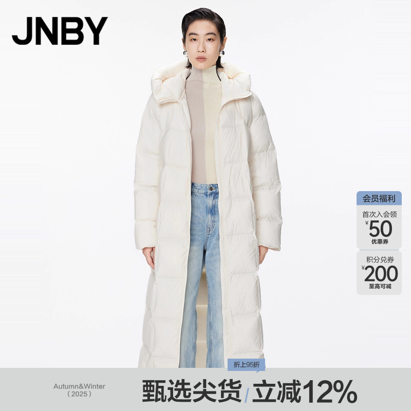 【95%白鸭绒】JNBY/江南布衣秋冬超长款羽绒服宽松休闲5OAC15170
