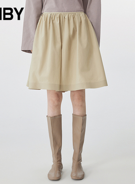 【商场同款】JNBY/江南布衣25夏新品休闲裤女宽松短裤5P4E10400