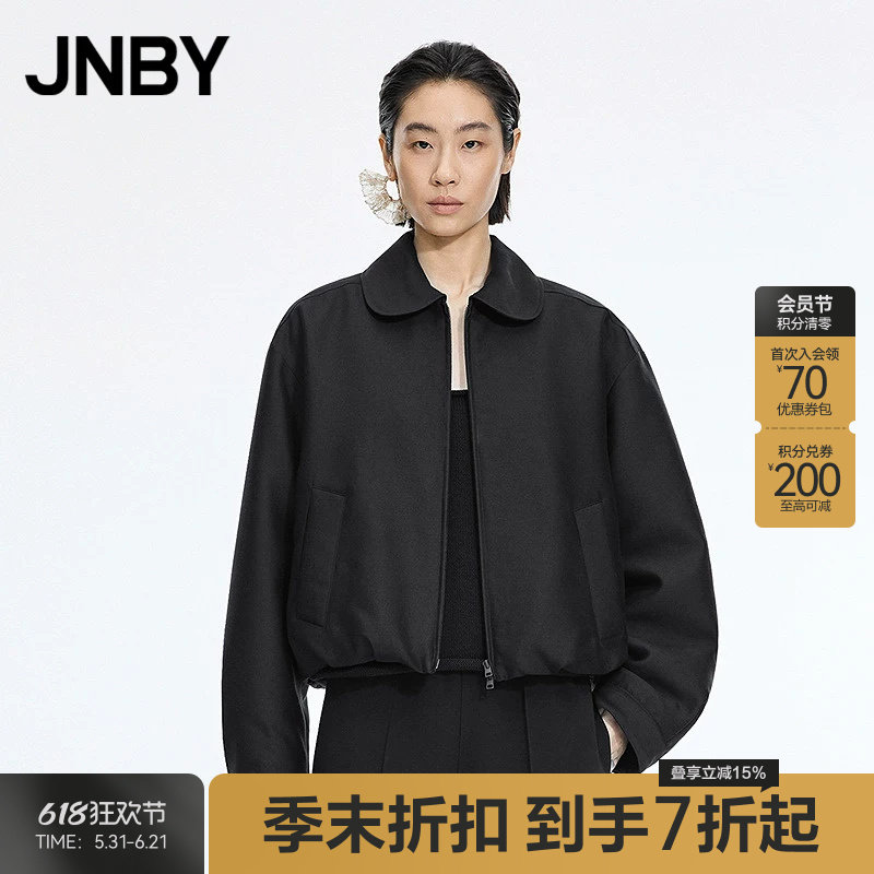 【季末折扣】JNBY/江南布衣26春新品棉衣T型翻领长袖5Q1B14990