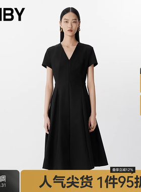 【早春上新】JNBY/江南布衣春夏连衣裙V领气质修身裙子5P4G13030