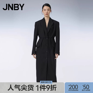 JNBY 女装 绵羊毛混纺西装 领OL挺括通勤气质外套风衣 江南布衣春季