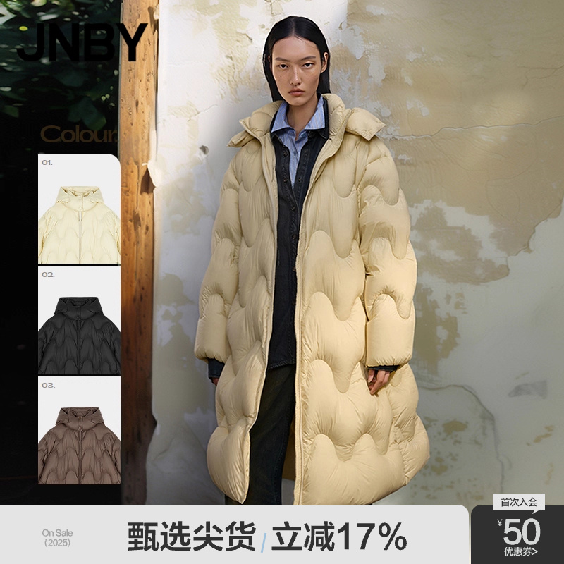 【波朗尼】JNBY/江南布衣秋冬中长款羽绒服抽绳A字宽松5OAC12630