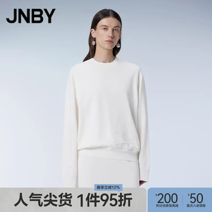 套头针织衫 JNBY 宽松圆领休闲长袖 毛衫 江南布衣春季 女装