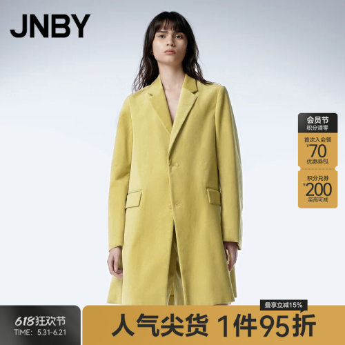 长袖西装领风衣JNBY/江南布衣