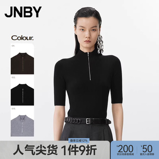 江南布衣25春毛针织衫 早春上新 JNBY 5P3310900 套头短袖