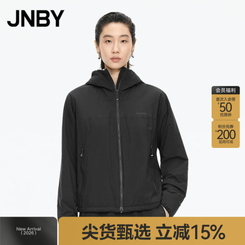 【秋冬上新】JNBY/江南布衣25秋新品棉衣H型连帽长袖5P9B10390