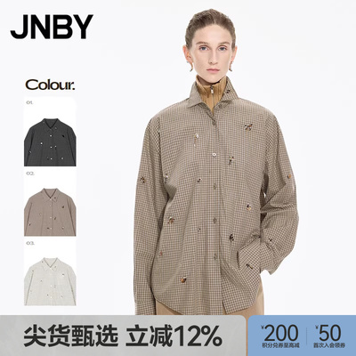 【秋冬上新】JNBY/江南布衣25秋新品衬衫宽松长袖衬衫领5P9213770