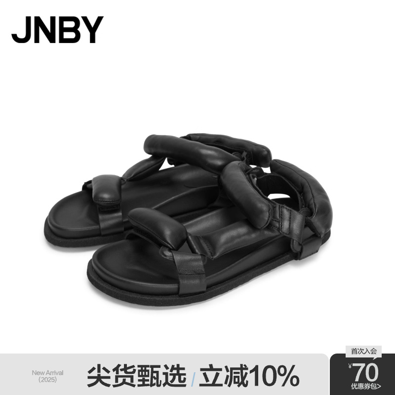 JNBY牛皮革凉鞋简约女鞋