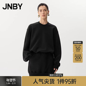 女装 JNBY 江南布衣春季 X型连衣裙棉质卫衣收腰裙全棉毛圈布通勤