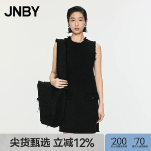 JNBY/江南布衣春秋小香风连衣裙轻礼服圆领无袖气质裙子5O9G14470