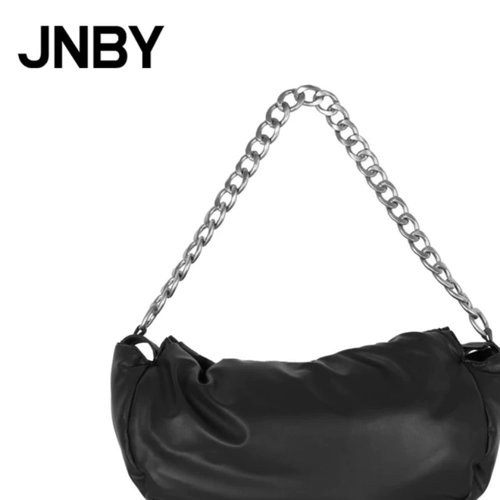 JNBY/江南布衣秋冬单肩包链条腋下包女金属链车缝线百搭7O0L14980