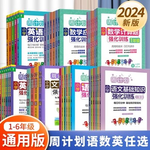 周计划小学语文英语阅读听力强化训练100篇数学应用题计算题几何题训练一1二2三3四4五5六年级人教同步专项阅读理解基础知识文言文