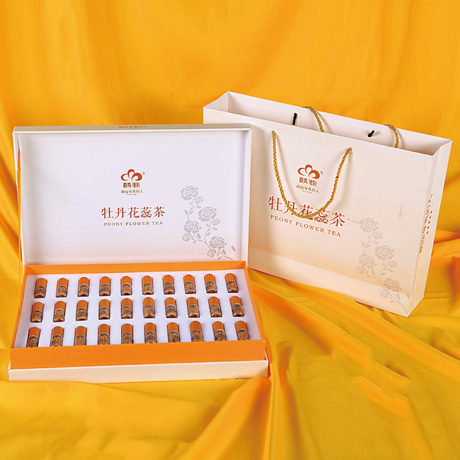 山东菏泽特产麟源牡丹花蕊茶尊贵新国礼2克*30支