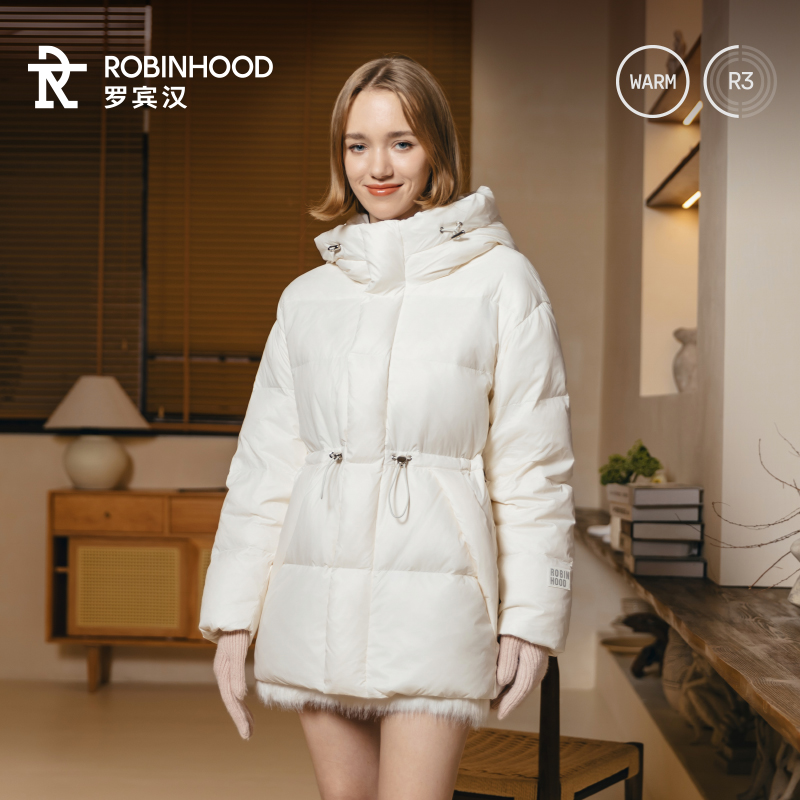 罗宾汉拂雪收腰3.0升级版羽绒服冬季时尚舒适保暖日常通勤外套女