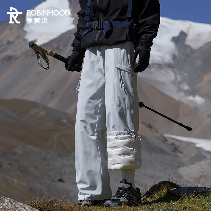 罗宾汉港风羽绒长裤男款冬季保暖