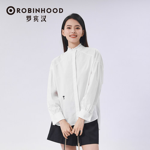 罗宾汉小蜜蜂长袖衬衫女