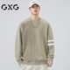 重磅卫衣圆领无帽潮长袖 GXG秋冬季 新款 T恤宽松百搭休闲卫衣