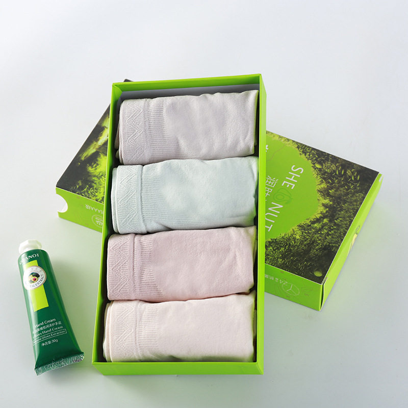 3牛油果海藻透气乳木果润肤石墨烯内裤女纯棉无缝抗菌三角裤送手霜