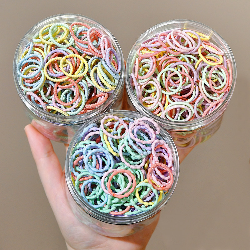 儿童头绳不伤发发量少发圈弹性好高弹力皮套可爱彩色小皮筋女扎头