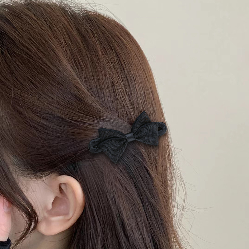 升级网纱蝴蝶结不掉色夹得紧边夹