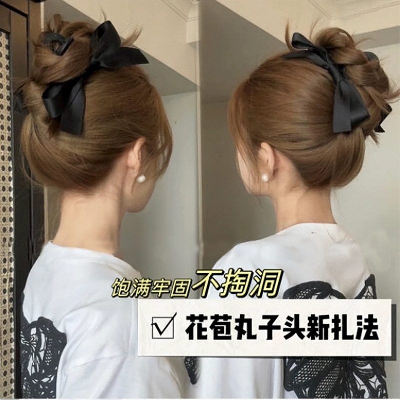 扁头救星！大号蝴蝶结抓夹女