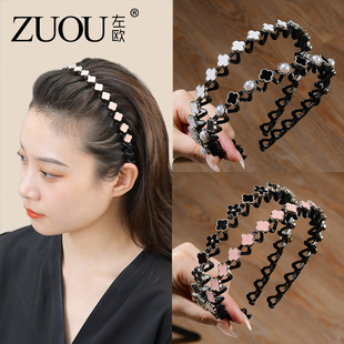 碎发整理神器发箍女款 头顶蓬松神器带齿波浪发捆发卡头饰 2025新款