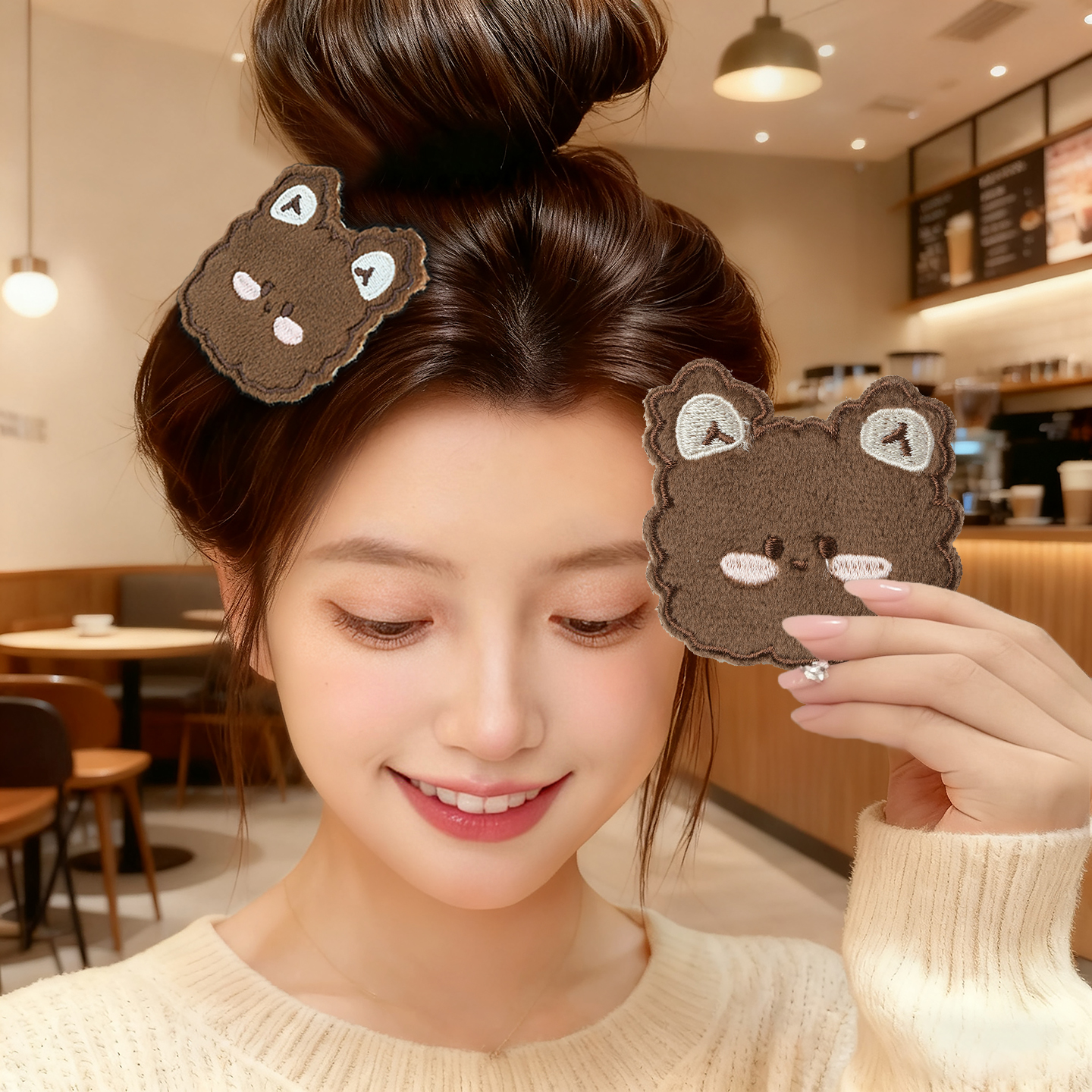 刘海贴不伤发卡通魔术贴头发贴